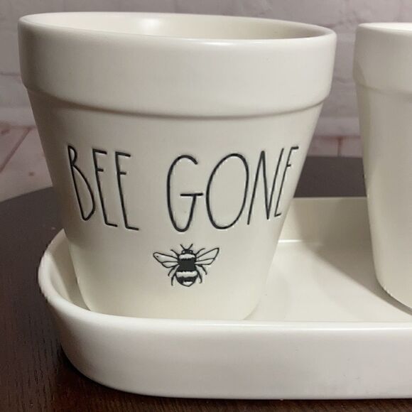 New Rae Dunn 4pc Planters set with citronella scented Candles - Picture 4 of 9